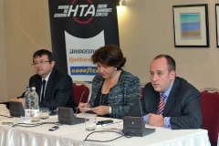 Péter Urbán (President of HTA), Fazilet Cinaralp (Secretary General of ETRMA), Péter Morenth (Executive Chairman)