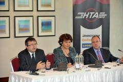 Péter Urbán (President of HTA), Fazilet Cinaralp (Secretary General of ETRMA), Péter Morenth (Executive Chairman)
